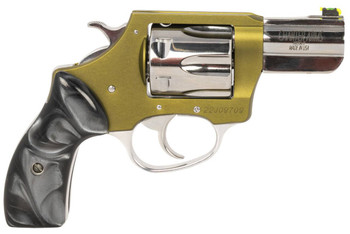 Charter Arms 53624 Undercover II Large 38 Special 6 Shot 2.20 High Polished Stainless Steel Barrel  Cylinder OD Green Anodized Aluminum Frame Black Pearlite Grip Exposed Hammer UPC: 678958536249