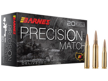 Barnes Bullets 30819 Precision Match 6.5PRC 145gr Open Tip Match Boat Tail 20 Per Box/10 Case