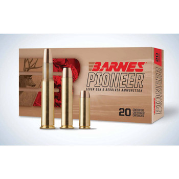 Barnes Pioneer Standard Velocity Centerfire Ammunition, 45 Colt, Flat Nose, 200 Grain - 20 Cartridge Box ( 20 / 1 )