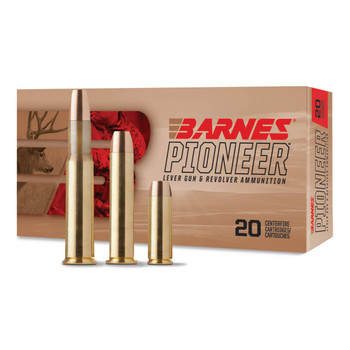 Barnes Pioneer Standard Velocity Centerfire Ammunition, 45 Colt, Flat Nose, 200 Grain - 20 Cartridge Box ( 20 / 1 )