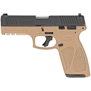 Taurus 1G3B941T15 G3  9mm Luger Caliber with 4 Barrel 151 Capacity Tan Finish Picatinny Rail Frame Serrated Matte Black Steel Slide  Polymer Grip Includes 2 Mags UPC: 725327625988