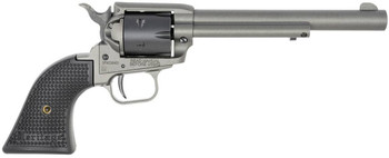 Heritage Mfg RR22C6 Rough Rider  22 LR 6 Shot. 6.50 Tungsten Gray Cerakote Steel Barrel  Frame Black Satin Cylinder Black Star Polymer Grip HammerThumb Safety Exposed Hammer UPC: 727962707791