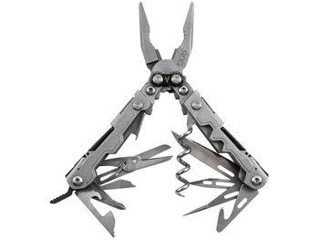 S.O.G SOG-PL1001-C PowerLitre Stonewashed 5Cr15MoV Stainless Steel 5.10" Long Features 19 Tools