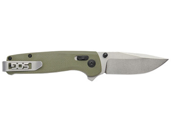 S.O.G SOGTM1022CP Terminus XR 2.95" Folding Plain Clip Point Stone Washed D2 Steel Blade/Olive Drab Textured G10 Handle