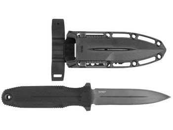 S.O.G SOG17610157 Pentagon FX 4.77" Fixed Spear Point Plain Black Titanium Nitride Cryo CPM S35VN Blade/G10 Blackout Handle