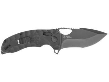 S.O.G SOG12270457 Kiku XR LTE 3.02" Folding Tanto Plain Cryo CTS XHP Blade Deep Textured Black Linen Micarta Handle Includes Belt Clip