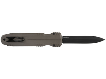 S.O.G SOG15610257 Pentagon 3.79" OTF Spear Point Plain Black TiNi Cryo CPM S35VN Steel Blade, Flat Dark Earth Aluminum Handle
