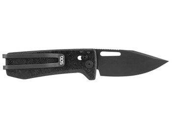 S.O.G SOG12630557 Ultra XR XHP 2.80" Folding Plain Black Satin TiCN Cryo CTS XHP Blade/ Black Carbon Fiber Handle Includes Pocket Clip