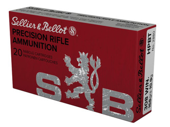 Sellier & Bellot SB308G Rifle 308Win 168gr Hollow Point Boat Tail 20 Per Box/25 Case