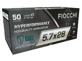 Fiocchi 57JF35 Hyperformance 5.7x28mm 35gr Jacketed Frangeable 50 Per Box/10 Case