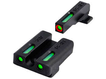 TruGlo TG13SG4A TFX Black | Green Tritium & Fiber Optic White Outline Front Sight Green Tritium & Fiber Optic Rear Sight