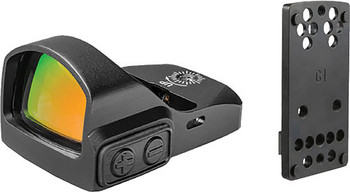 TruGlo TGTG8100B1 TruTec Micro Black Anodized 23x17mm 3 MOA Illuminated Red Dot Reticle Fits Glock Features Glock DovetailPicatinny Mount UPC: 788130029152