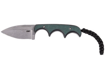 CRKT 2396 Minimalist 2.15" Fixed Spear Point Plain Stonewashed 8Cr13MoV SS Blade/Green Polished Resin Infused Fiber Handle