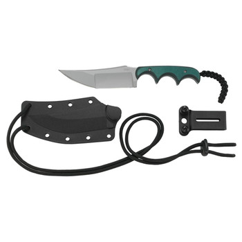 CRKT 2394 Minimalist Katana 3.56 Fixed Plain Bead Blasted 8Cr13MoV SS Blade Green Resin Infused Fiber Handle Includes Lanyard UPC: 794023239409