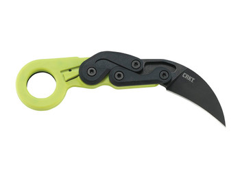 CRKT 4041G Provoke Zap 2.47" Folding Plain Black Stonewashed 4116 Stainless Steel Blade/Bright Green Grivory Handle Includes Pocket Clip