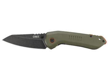 CRKT 6280 Overland 3" Folding Sheepsfoot Plain Stonewashed 8Cr13MoV SS Blade/ Green G10/SS Handle Includes Pocket Clip