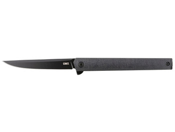 CRKT 7097K CEO Blackout 3.35" Folding Plain Black EDP AUS-8A SS Blade/Black GRN Handle Includes Pocket Clip