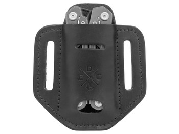 1791 Gunleather HDESSLBLKA EDC Heavy Duty Easy Slide Solo OWB Black Leather Belt Slide Ambidextrous