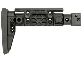 Midwest Industries MIAKALPHAFS Alpha Folding Stock Black Synthetic Side Folding Stock with Adjustable Cheekrest, Compatible w/ 1913 Picatinny Rail Adapter for AK-Platform