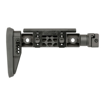Midwest Industries MIALPHAFBSF Alpha Fixed Beam Black Synthetic Side Folding Stock with Adjustable Cheekrest Compatible w 1913 Picatinny Rail Adapter UPC: 812102034254