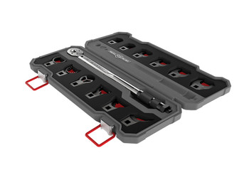 Real Avid AVMF13WS Master -Fit 13 Piece Crowfoot Wrench Set Gray/Red AR-Platform Heavy Duty Torque Wrench Handle 13 Pieces