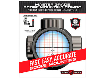 Real Avid AVMSMK Master Grade Scope Mounting Combo Includes Torque Driver and Reticle Leveling System