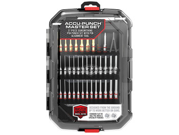 Real Avid AVMAPS Accu-Punch Master Set Black Universal Firearm 37 Pieces