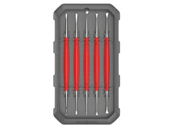 Real Avid AVAGSPS Accu-Grip Steel Picks Red Rubber Overmold Handle 5 Pieces