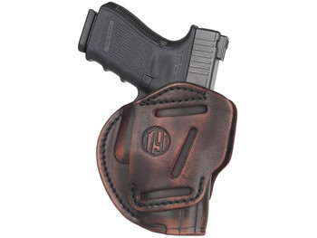 1791 Gunleather 3WH3VTGA 3-Way IWB/OWB Size 03 Vintage Leather Belt Loop Fits Ruger LC9 Fits Glock 26 Ambidextrous Hand
