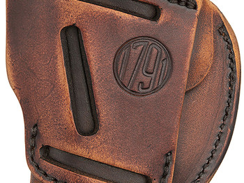 1791 Gunleather 4WH1VTGR 4-Way IWB/OWB Size 01 Vintage Leather Belt Clip Fits 1911 3-4" Right Hand
