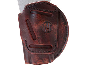 1791 Gunleather 4WH6VTGR 4-Way IWB/OWB Size 06 Vintage Leather Belt Clip Compatible w/Glock 21/Walther PDP Right Hand