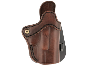 1791 Gunleather ORPDH21VTGR Paddle Holster Optic Ready OWB Size 2.1 Vintage Leather Paddle Fits S&W M&P Shield Fits Glock 17 Fits Springfield XD9 Right Hand