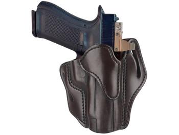1791 Gunleather ORBH23SBRR BH2.3 Optic Ready OWB Size 2.3 Signature Brown Leather Belt Slide Compatible w/Glock 17/20/21/22/31/34/35/40/41/S&W M&P Shield Right Hand