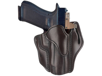 1791 Gunleather ORBH23SBRR BH2.3 Optic Ready OWB Size 2.3 Signature Brown Leather Belt Slide Compatible w/Glock 17/20/21/22/31/34/35/40/41/S&W M&P Shield Right Hand