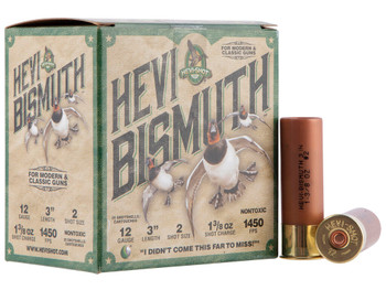 HEVI-Shot HS14002 HEVI-Bismuth 12Gauge 3" 1 3/8oz Bismuth 2Shot 25 Per Box/10 Case