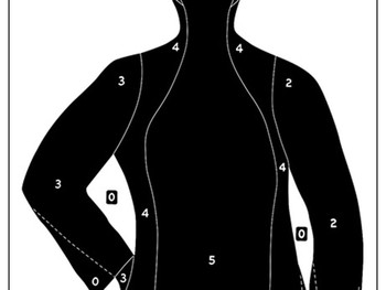 Action Target B21EBLACK100 Qualification Silhouette Paper 23" x 35" Black 100 Per Box