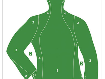 Action Target B21EGREEN100 Qualification Silhouette Paper Hanging 23" x 35" Green 100 Per Box