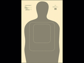 Action Target TQ15GRAY100 Qualification Standard Silhouette Paper Hanging 24" x 45" Gray/White 100 Per Box