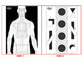 Action Target VTACP100 Sighting Advanced Training Marksmanship/Silhouette Heavy Paper 23" x 35" Black/Gray/White 100 Per Box
