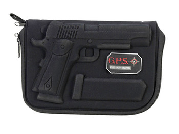 GPS Bags 908PC Custom Molded w/ Lockable Zippers Internal Mag Holder & Black Finish for 1911 & Similar Clones