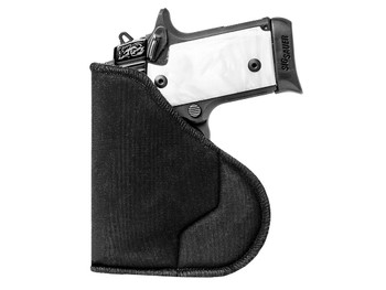 Sentry 35WB02BK HexGrip IWB Black Nylon Pocket Fits Sm Revolver, Except 5 Shot Fits 2-3" Barrel Ambidextrous