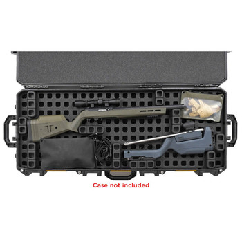 Magpul MAG1302BLK DAKA Grid Organizer Black Polypropylene for Pelican 800 Vault Double Rifle Case UPC: 840815143147