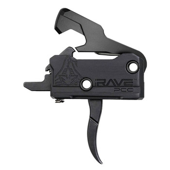 Rise Armament T017PCCBLK Rave Pistol Caliber Carbine SingleStage Curved Trigger with 3.50 lbs Draw Weight  Black Nitride Finish for ARPlatform UPC: 850011713365