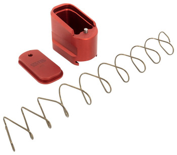 Shield Arms SAS15ME5RED Magazine Extension  5rd Compatible w Shield Arms S15 Magazine Red Anodized Aluminum UPC: 853465008223