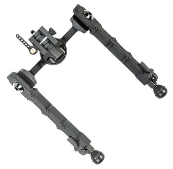 AccuTac FCSRBG200 FC5 G2 Bipod made of Black Hardcoat Anodized Aluminum with Picatinny Attachment Steel Feet  610.60 Vertical Adjustment UPC: 858520006398