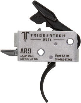 TriggerTech AH9SDB33NNC Duty  Curved Trigger SingleStage 3.50 lbs Draw Weight Fits AR9 UPC: 885768003599
