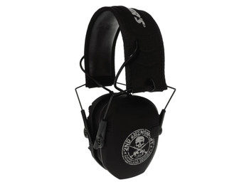 Walker's GWPRSEMFS2A Razor Slim Electronic Freedom Muff 23 dB Over the Head Black w/Distressed 2nd Amendment Polymer