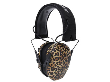 Walker's GWPRSEM-LEO Razor Slim Electronic Muff 23 dB Over the Head Leopard Print/Black Polymer