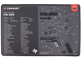 TekMat TEKR17FN509 FN 509 Cleaning Mat Black/Gray Rubber 11"x17" FN 509 Parts Diagram