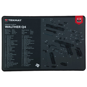 TekMat TEKR17WALQ4SF Walther Q4 SF Cleaning Mat Walther Q4 SF Parts Diagram 11 x 17 UPC: 888151041925